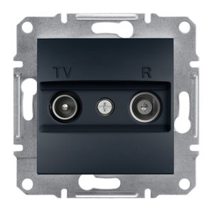 Розетка TV-R оконечная (1 dB) антрацит ASFORA Schneider Electric
